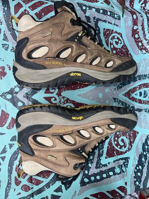 Merrell Mens Size 11 Radius Mid Cocoa Brown Waterproof Trail  display picture 1
