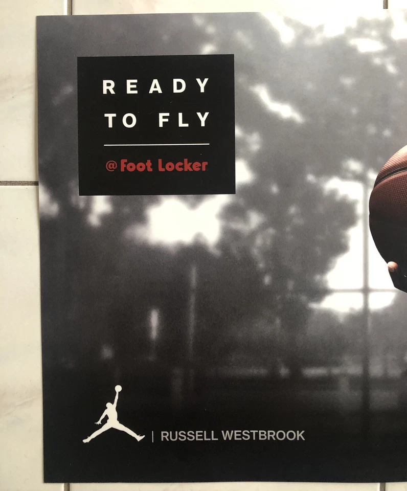 Nike Jumpman Oklahoma City Kobe Russell Westbrook Plastic Banner Store Display - Image 2 of 3