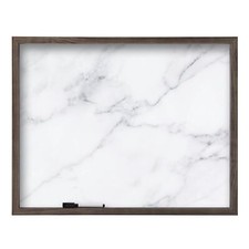 Mikasa Home Accents White Marble White Board w/Dry Erase Marker Gray 19"x24"H