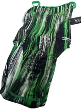 Speedo One Piece Swim Suit Girls Youth Sz 26 Black Green Swimsuit Train III Tech