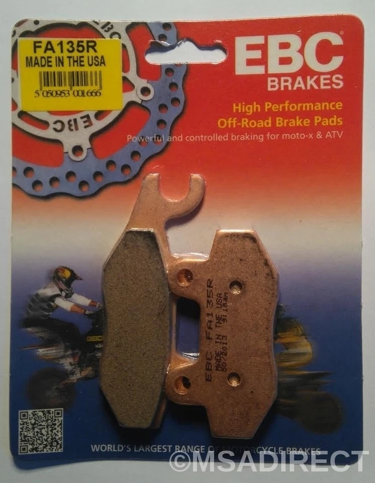 Спеченные передние дисковые тормозные колодки EBC (1 комплект) подходят для KAWASAKI KX125 (1989–1993 гг.) - Изображение 2 из 4