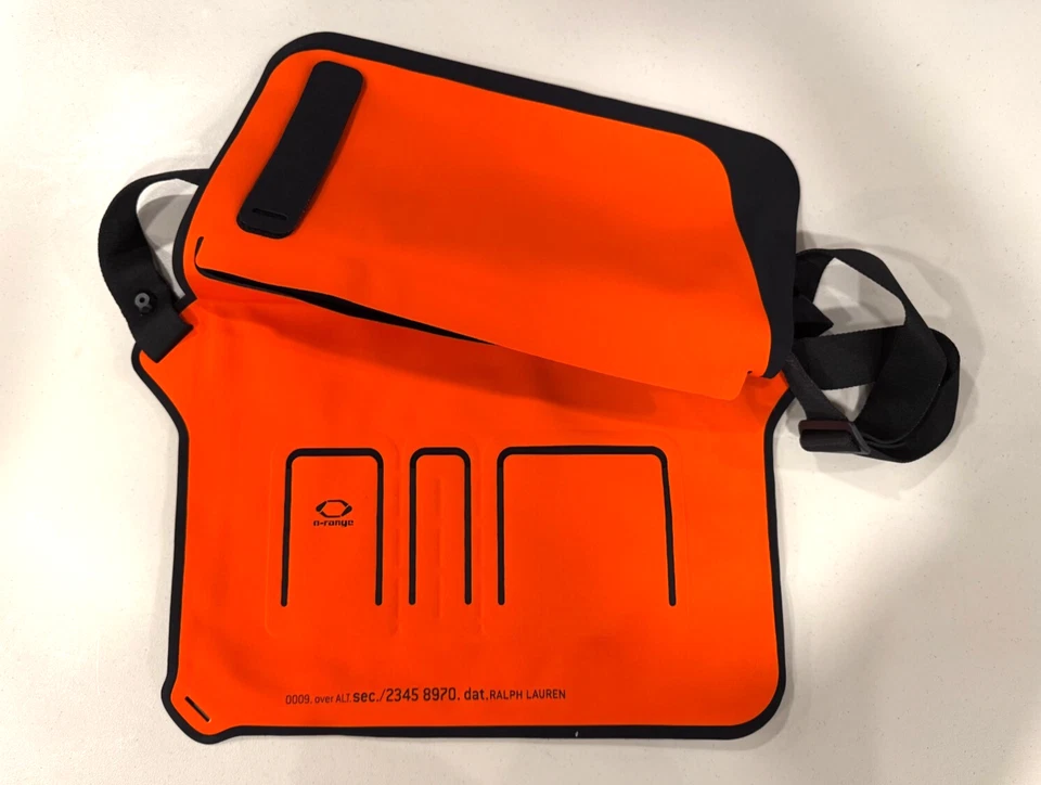 Ralph Lauren RLX Polo Deportivo Mensajero Bolso para Laptop Raro Moderno Plano Hecho en Italia Foto 2 de 4