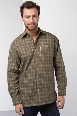 Men's 100% Cotton Fleece Flannel Shirt - Solid Color Button Down, Long Sleeve, Thick & Warm - View #10