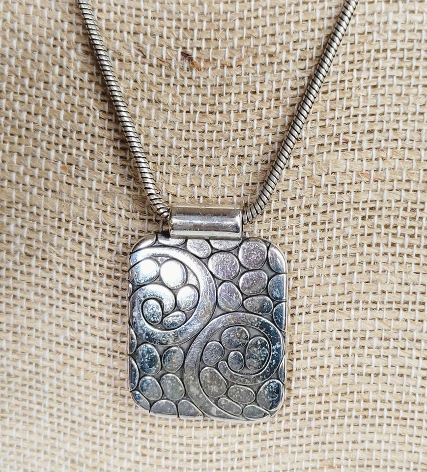 BRIGHTON necklace rectangle pendant #136 | eBay