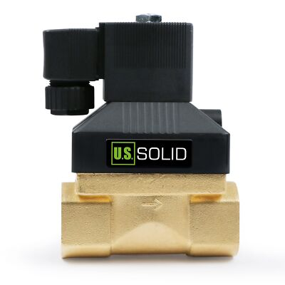 #ad U.S. Solid High Pressure Solenoid Valve 1 50 bar 3 4 in Brass DC 12V $98.39