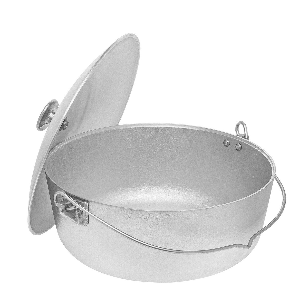 Casserole Extérieure Aluminium 4L – Camping, Wok, Chaudron, Bouilloire Avec Couvercle, 136 Oz