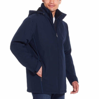 Weatherproof Men s Ultra Tech Jacket BLUE XXL w/Removable Fleece Lined Hood