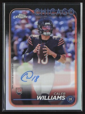 スポーツ選手 amemiptTopps Chrome #1 Refractor 2024 TOPPS CHROME CALEB WILLIAMS RC ROOKIE AUTO REFRACTOR