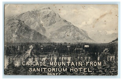 1915 Cascade Mountain Sanitorium Hotel Banff Alberta Canada Seattle WA Postcard