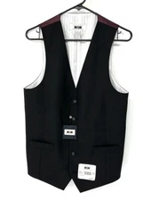 Joseph abboud NWT boys size 20 suit vest Black Burgundy Sleeveless Suit Separate