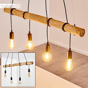 Holz Ess Wohn Schlaf Zimmer Leuchten Hange Lampen Weiss Braun Pendel Beleuchtung
