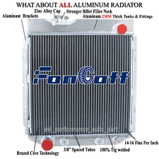 4 Row Aluminum Radiator For 1960-1966 1962 Ford Mustang Falcon Ranchero Comet V8