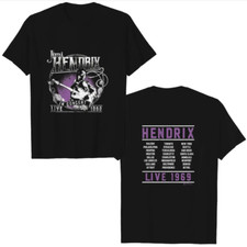 Jimi Hendrix 1969 Live Tour T-Shirt   Vintage Heavyweight Concert Tee for Men