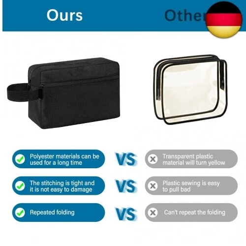 Kulturbeutel Herren, Reise Kulturtasche tragbare Kosmetiktasche Wasserabweisend - Bild 4 von 4