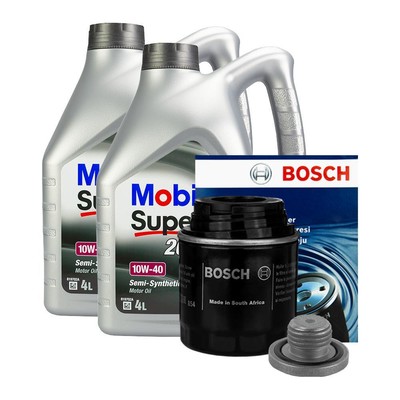 MOBIL ENGINE OIL 10W-40 8L BOSCH OIL FILTER OIL CHANGE KIT FOR BMW 3 E36 323 TI 320 323