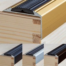 Stair nosing edging aluminium rubber Self-adhesive corner edge trim 1200x46x30mm