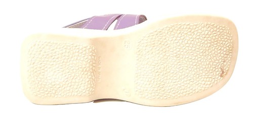 DE OSU/FARO -SALE - Girls Purple Leather Flower Sandals -European -Spain -Size 8 - Picture 5 of 5