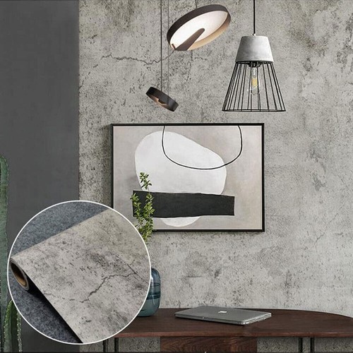 3m Vinyl Retro Grey Concrete Wallpaper Self Adhesive Contact Paper Waterproof - Picture 30 of 66