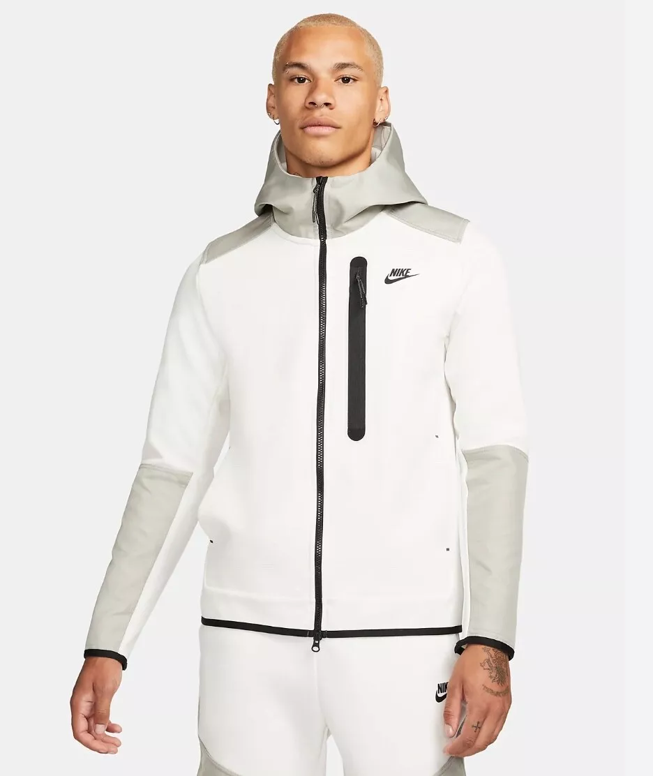 Nike Sportswear Tech Fleece Overlay Full-zip Hoodie Men's DR6165 030 Size  LARGE