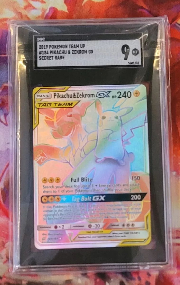 Pikachu & Zekrom GX - 184/181 - Secret Rare - Pokemon » Pokemon Singles »  Sun & Moon: Team Up - Blue Ox Games