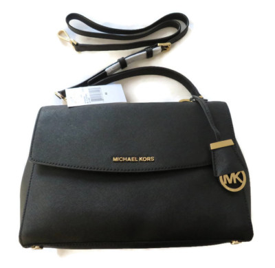 BNWT Michael Kors Black AVA Handbag Satchel Shoulder Bag Crossbody