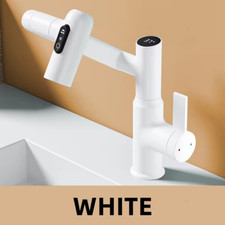 Digital Display LED Basin Faucet 360 Rotation Multi-Function Stream Sprayer Hot