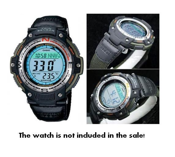 Casio Men's Sgw100b3v Digital Compass Twin Sensor Green Nylon Band