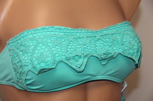 New O'Neill Swimsuit Bikini Bra Top Sz M Straps Bandeau Aqua - Picture 4 of 6