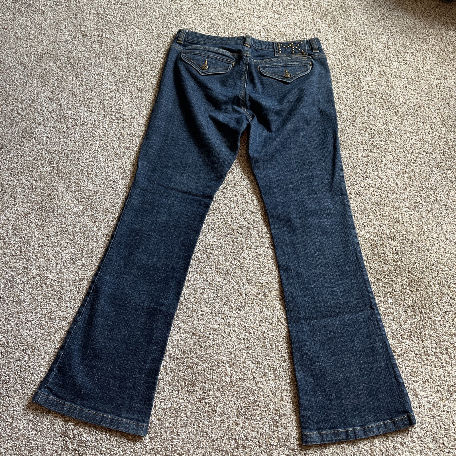 Michael Kors Bootcut Jeans Womens 8 Blue Dark Wash Mid Rise 5 Pockets 32 X 31 - View 13