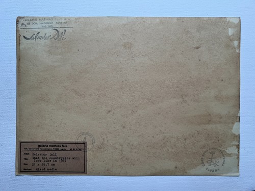 Salvador Dali Drawing on paper (Handmade) signed and stamped mixed media - Picture 2 of 5