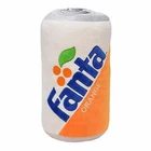 Fanta Can 经典橙色 13 英寸涤纶织物柔软毛绒枕头