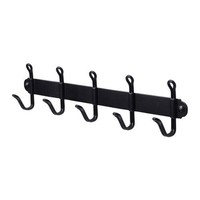 Ikea Svartsjon Black 5 Hook Coat Hanger Clothes Rack Hats Towels Scarves Wall... on sale Ikea Svartsjon Black 5 Hook Coat Hanger Clothes Rack Hats Towels Scarves Wall... on sale