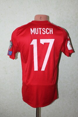 Maillot De Football Luxembourg Domicile 2016-2017 – #17 MUTSCH – Taille S – Adidas