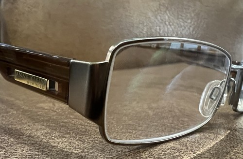 Anne Klein Eyeglasses Frames AK 9078 469-S Brown Rectangular Full Rim 54-17-135 - Picture 2 of 7