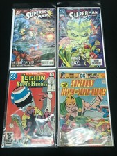 SUPERBOY RELATED 4PC LOT FN OB LEGION OF SUPER-HEROES 1976-96