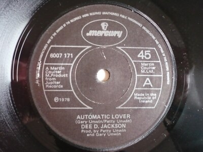 Dee D Jackson Automatic Lover 7'' Vinyl UK 1978 Mercury 1st Press Disco Single