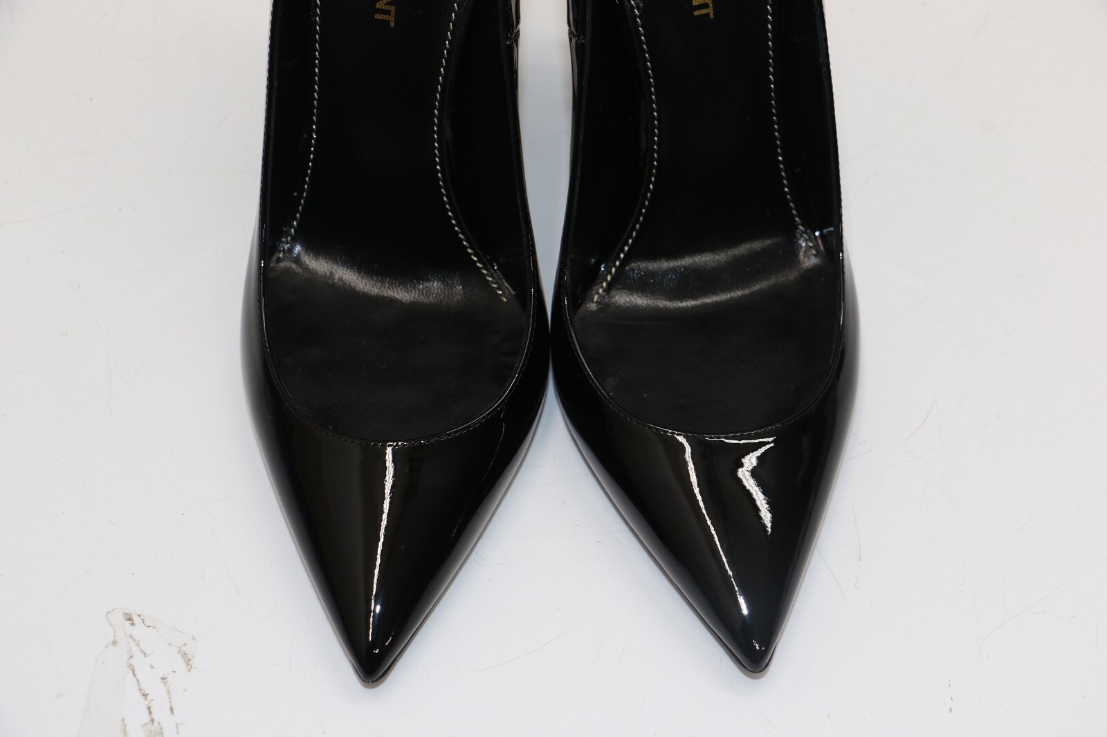 Decolte Saint Laurent OPYUM nere in pelle a punta con tacco alto misura 38 5 8 5