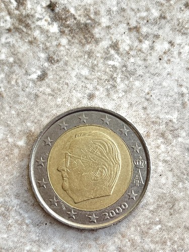 Rare Coin, 2 Euro Coin 2000 Belgium Albert II, Belgium 2000 Euro Coin