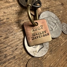 1987 Harley Davidson Motorcycles Solid Brass Key Fob ‘87