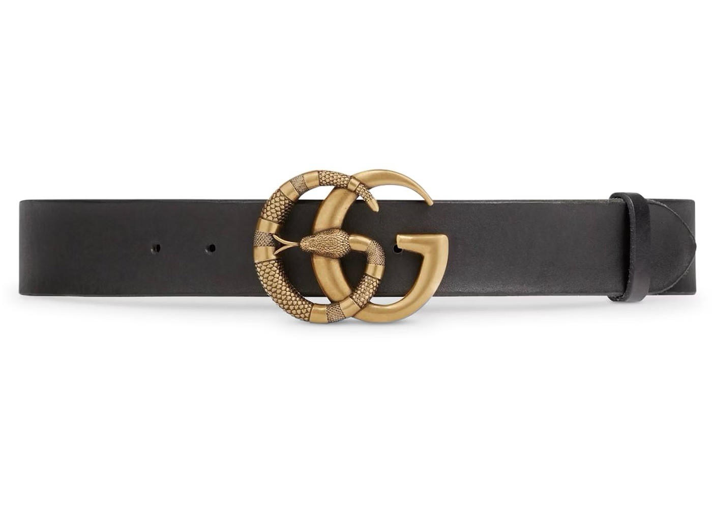 Gucci Snake Gold GG Marmont Leather Belt