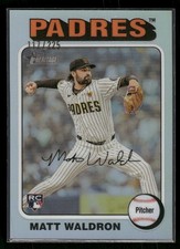 2024 Topps Heritage #604 Matt Waldron #/225 Rookie Chrome Silver Refractor