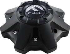 FUEL Matte Black Chrome Rivets Wheel Center Caps One 1 1002-53B M-447 8-Lug