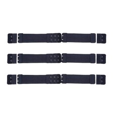 3 PCS Adjustable Wig Elastic Bands Hooks Wig Making Sewing DIY Black 3.0 cm
