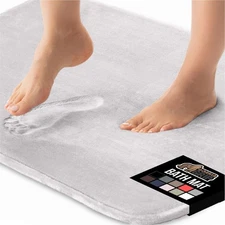 GORILLA GRIP Memory Foam Bath Rug, Soft Absorbent Velvet Mat, Non-Slip, 36x24"
