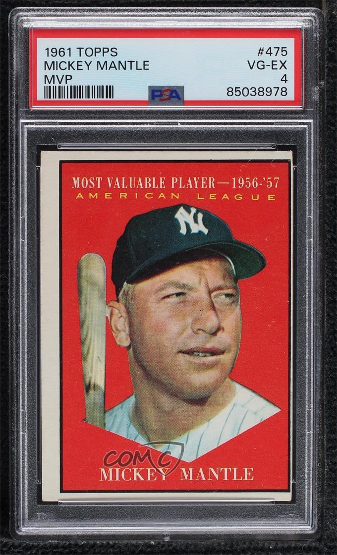 1961 Topps Most Valuable Players Mickey Mantle #475 PSA 4 HOF