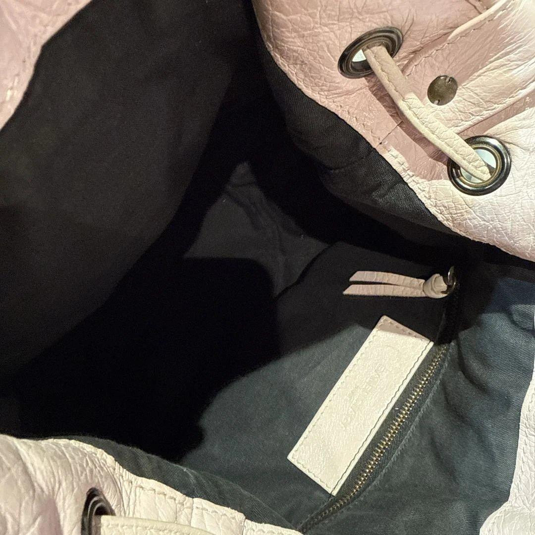 BALENCIAGA Classic Mini Pompom Drawstring Handbag Shoulder Bag Pink Leather thumbnail 9