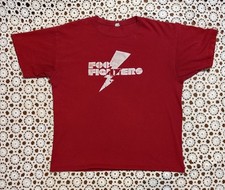 Y2K Foo Fighters Logo Shirt Rock Band Dave Grohl Taylor Hawkins Xl Red Grunge