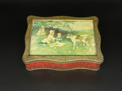 Wright's Biscuits - Children's Picnic Biscuit Tin c. 1930's