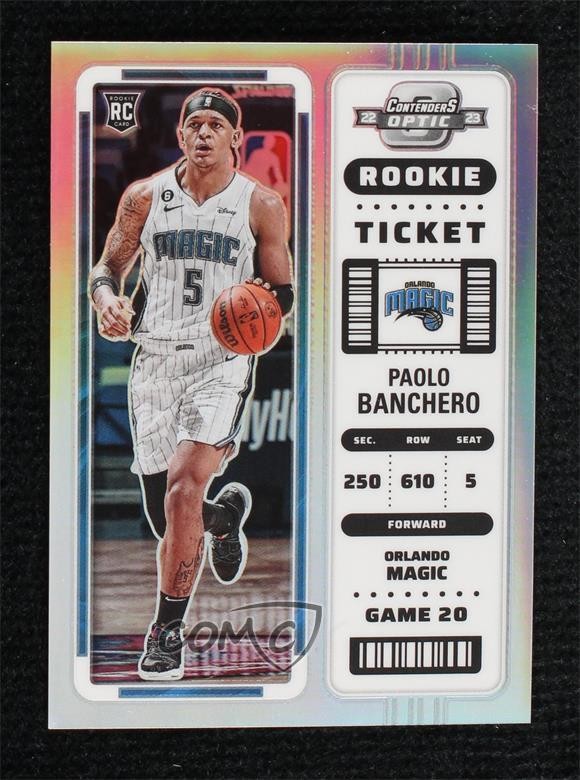 2022-23 Panini Contenders Optic Rookies Silver Prizm Paolo Banchero #18 0d44