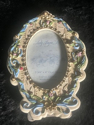 4'' ornate, vintage-style oval picture frame from Lady Jayne Ltd